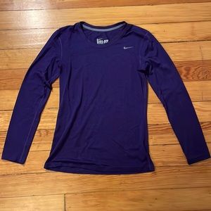 Purple Nike Dri-Fit Long sleeve shirt